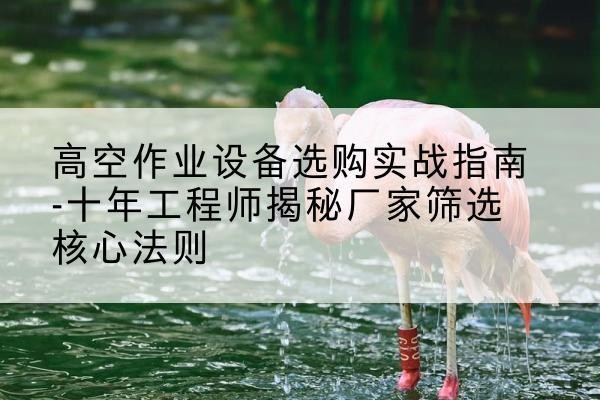 西沙剪叉式升降机厂家-高空作业设备选购实战指南-十年工程师揭秘厂家筛选核心法则