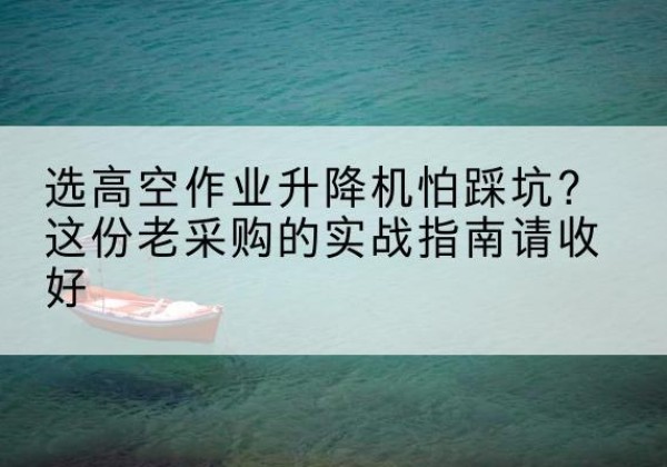 西沙高空作业升降机厂家推荐-选高空作业升降机怕踩坑？这份老采购的实战指南请收好